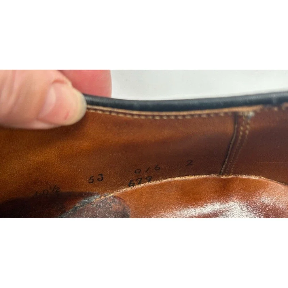 VINTAGE Alden 637 Wingtip Oxford Black Leather Dress Shoes- Truflare Sz 10.5 A/C - Picture 8 of 13